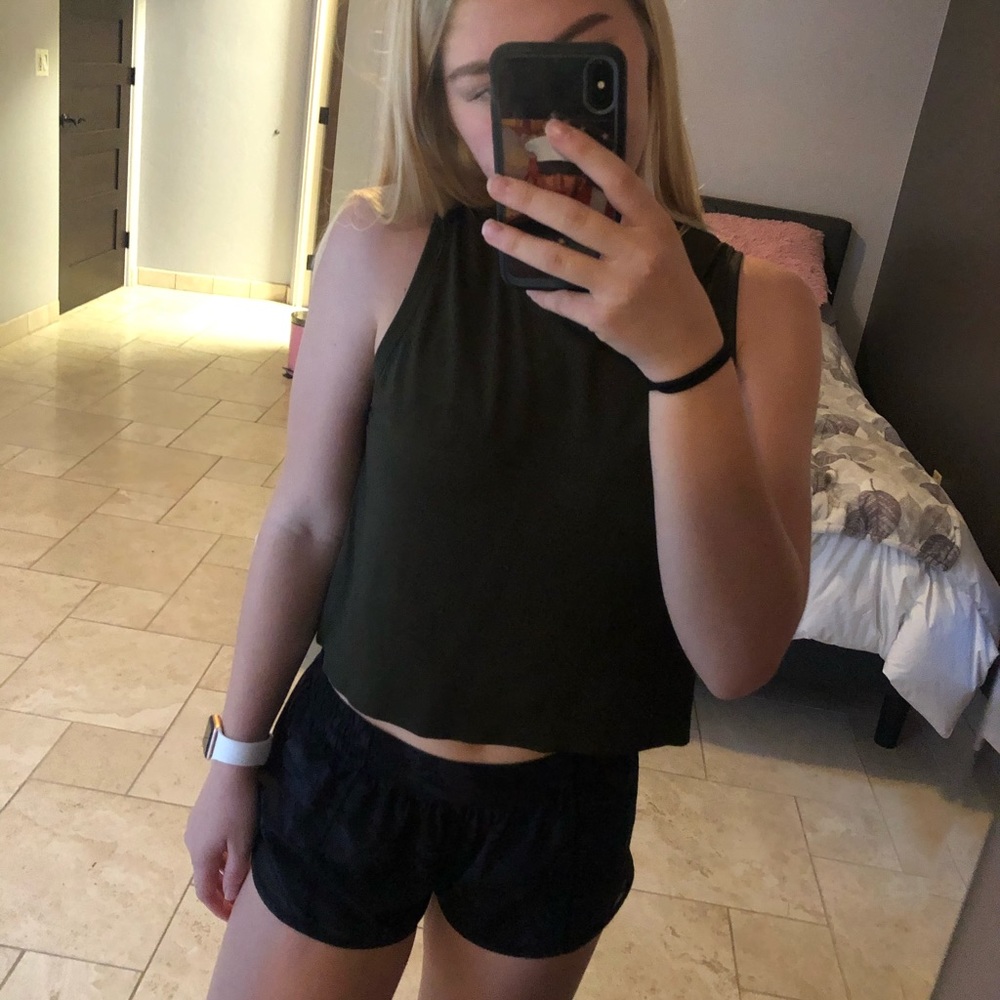 Lululemon Dark green muscle tank Size 6